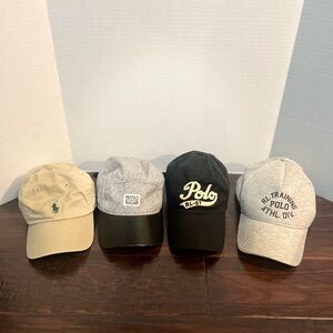 (4) Polo Baseball Caps